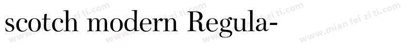 scotch modern Regula字体转换